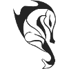 Stylized seahorse