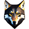 Low Poly Wolf Face Design