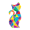 Low Poly Katzengeometrie Polygon Katze