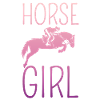 Girl rides horse