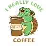 Turtle loves coffee