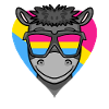 Pansexual Donkey Heart Gift