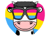 Pansexuell Kuh Herz Geschenk