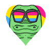 Pansexual Crocodile Heart Gift