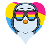 Pansexual Penguin Heart Gift