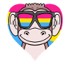 Pansexual Monkey Heart Gift