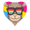 Pansexual Lama Heart Gift