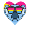 Pansexual Koala Heart Gift