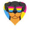 Pansexual Dog Rottweiler Heart Gift