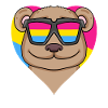 Pansexual Bear Heart Gift
