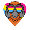 Pansexual Monkey Heart Gift