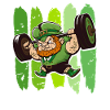 Leprechaun Bodybuilder Sport Saint-Patrick