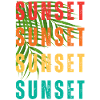 Tropical Sunset Gradient Text