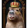 Capybara mit Krone