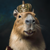 Capybara with crown
