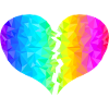 buntes Herz Regenbogenfarben