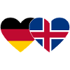 Germany Iceland Flag Heart