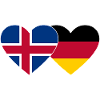 Iceland Germany Flag Heart