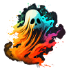 Bunter Totenkopfkopf Geist