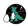 Dinosaure avec œuf