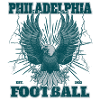 Philadelphia Eagle Emblem with Football Motif