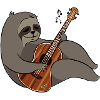 Lazy playing the ukulele