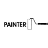 Rouleau de peinture avec peinture blanche