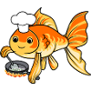 Ironic Goldfish Chef Cooking Aquaristics