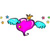 Cœur aux ailes Amour Saint-Valentin