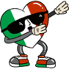 Italien flag dabbing hjerte italiensk flag