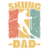 Skiing dad retro