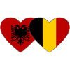 Albania Belgium Flag Heart