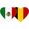 Mexico Belgium Flag Heart