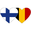 Finland Belgium Flag Heart