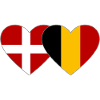 Denmark Belgium Flag Heart