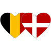 Belgium Denmark Flag Heart