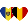 Moldova Belgium Flag Heart