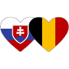 Slovakia Belgium Flag Heart