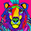 Lion, abstract