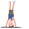 Man boy does headstand