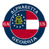 Alpharetta Georgia Flag USA Rejse Souvenir Badge