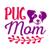 Pug Mama - Red and Purple
