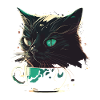 Cat Drinking Coffee