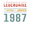 Légendaire Depuis Janvier 1987 Anniversaire