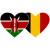 Kenya Belgium Flag Heart