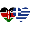Kenya Greece Flag Heart