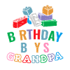 Birthday Boy Grandpa Building Blocks