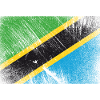 Tanzania Flag - Vintage Grunge