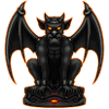Demon Devil Halloween orange