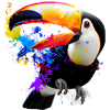 Farbige Toucan-Illustration